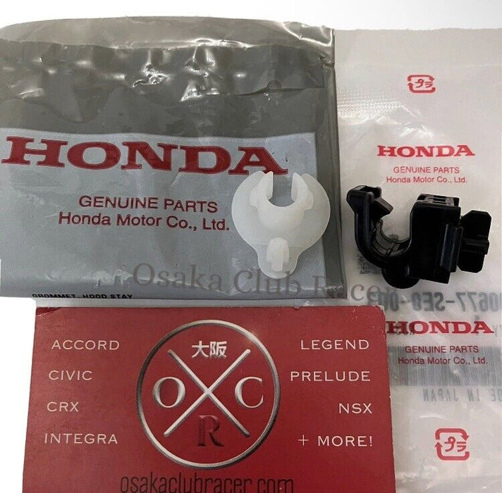 New Genuine OEM 88-89 Honda Prelude Hood Prop Rod Holder Clip & Stay Grommet 3G