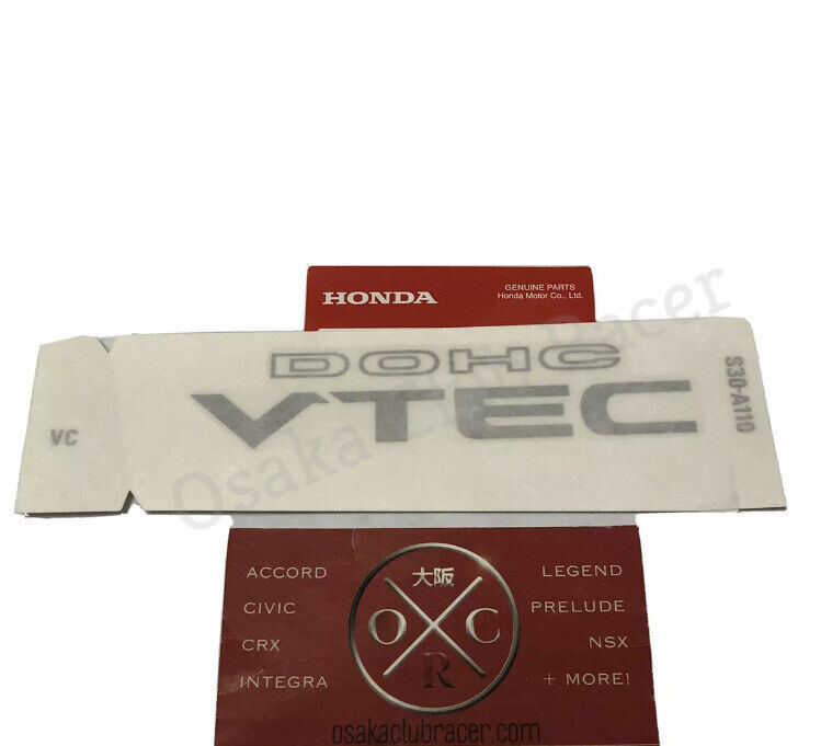 OEM 97-01 Honda Prelude Rear DOHC VTEC Decal Silver Gray 98 99 00 Sticker USDM