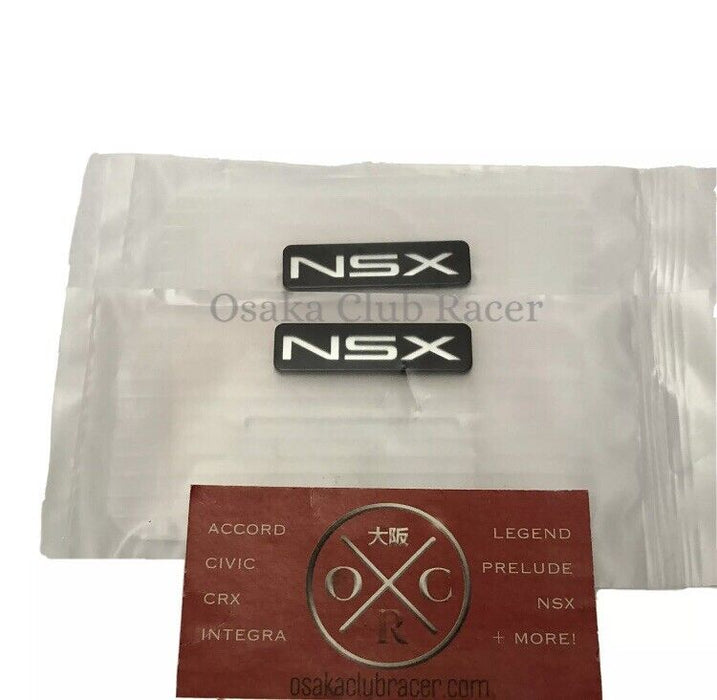 New OEM Acura NSX Door Emblems Side Badges Black Honda NA1 NA2 91-05 JDM USDM