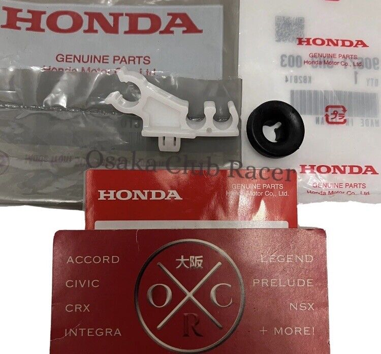 Genuine OEM 88-91 EF Honda Civic Hood Prop Rod Holder Clip & Grommet ED7 Si SiR