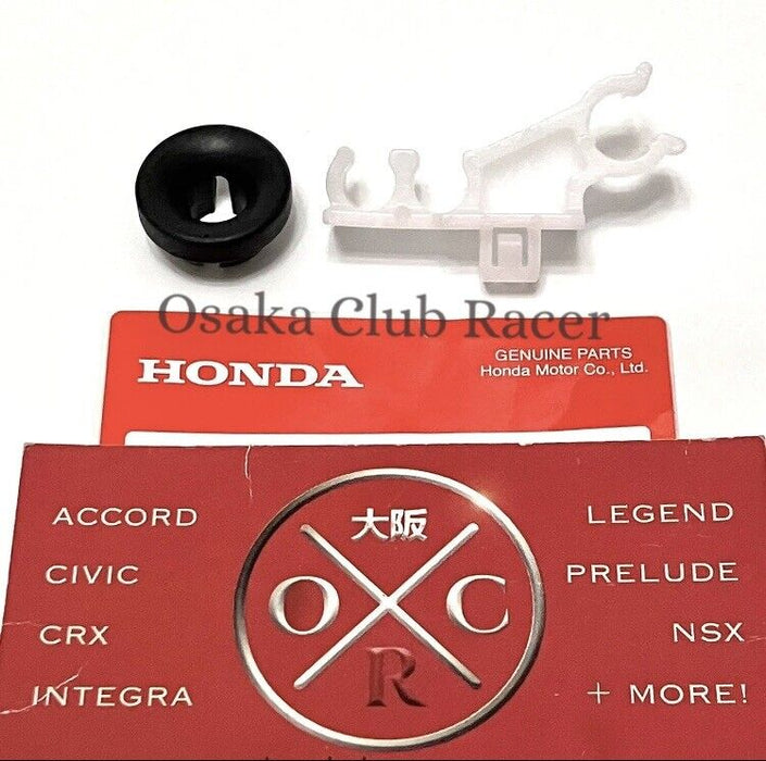 Genuine OEM 88-91 Honda CRX Hood Prop Rod Holder Catch Clip & Grommet EF ED9 Si