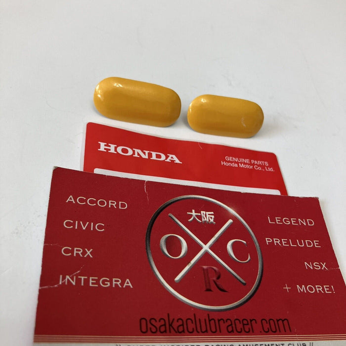 OEM Honda 00-09 S2000 Front License Plate Mounting Hole Plugs Caps Rio Yellow P