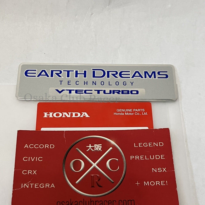 Genuine OEM 17-21 Honda Civic Type R Earth Dreams Engine Emblem Inlet Pipe Badge