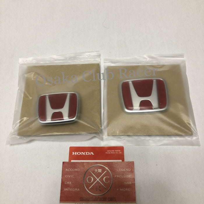 New OEM EK9 Honda Civic Type R Red Emblem Set Front & Rear Badges Pre-Facelift