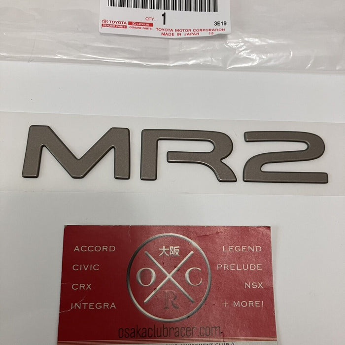 New Genuine OEM Toyota MR2 Rear Emblem Badge MR-2 SW20 89-99 New Gray JDM USDM