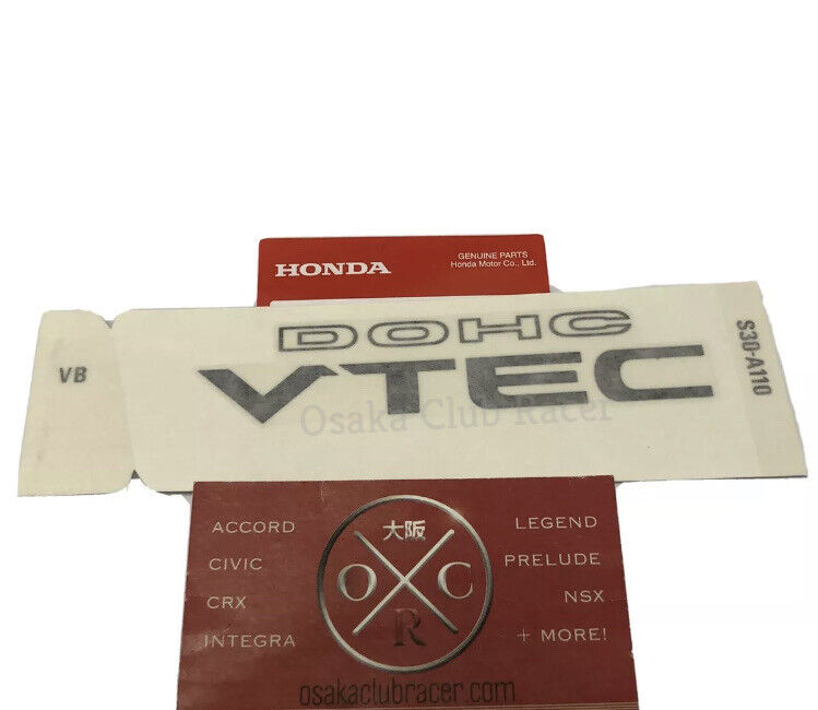 OEM 97-01 Honda Prelude Rear DOHC VTEC Decal Charcoal Gray 98 99 00 Sticker USDM