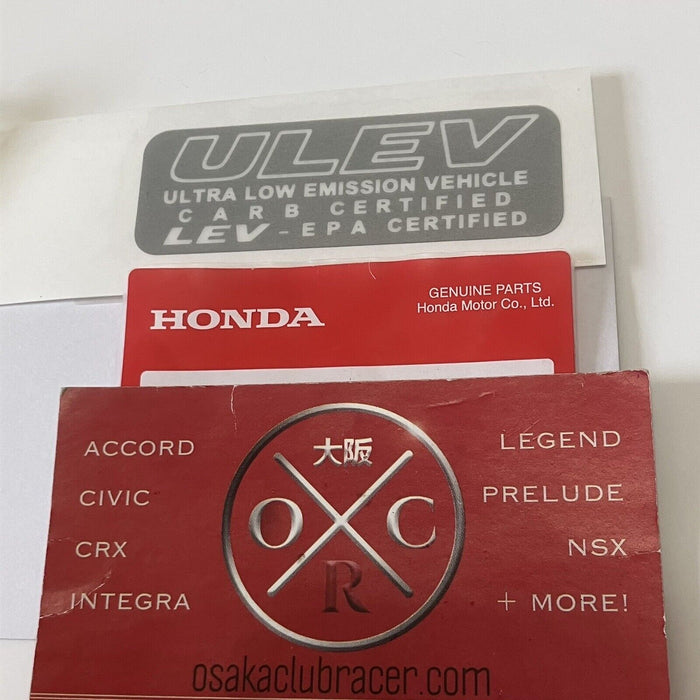 Genuine OEM Honda Insight ULEV Side Glass Decal ZE1 00-06 Sticker Logo New Rare Osaka Club Racer Osaka Clu