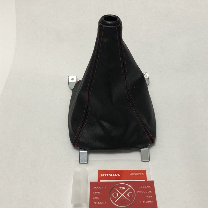 New OEM EK9 Honda Civic Type R Shift Boot Black Red Stitch 96-00 EK JDM Genuine