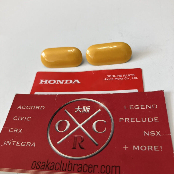 OEM Honda 00-09 S2000 Front License Plate Mounting Hole Plugs Caps Rio Yellow P