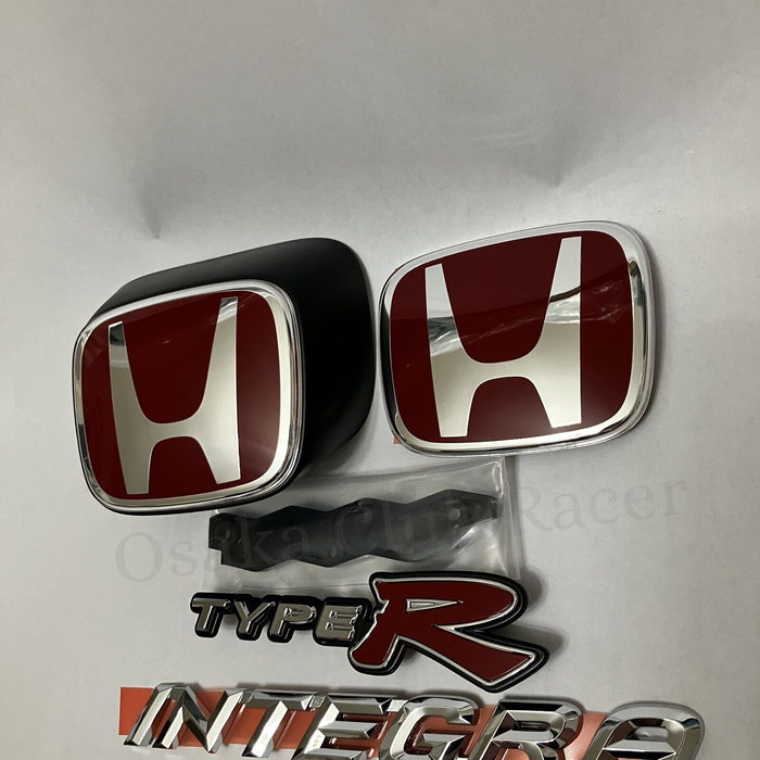 OEM DC5 Honda Integra Type R JDM Emblem Set Front & Rear Badges 05-06 Acura RSX