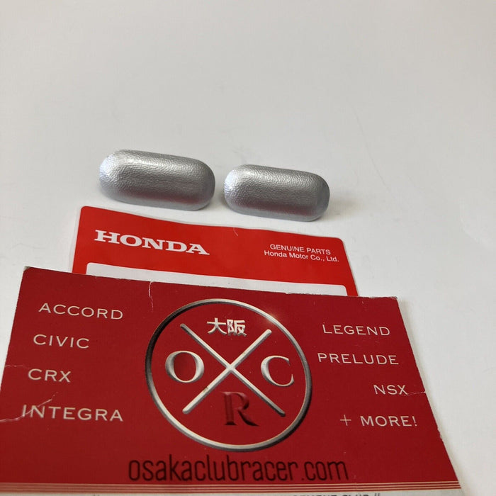 OEM Honda 00-09 S2000 Front License Plate Mounting Hole Plug Caps Sebring Silver