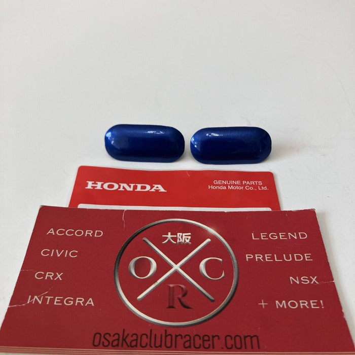 OEM Honda 00-09 S2000 Front License Plate Mounting Hole Plugs Caps Laguna Blue