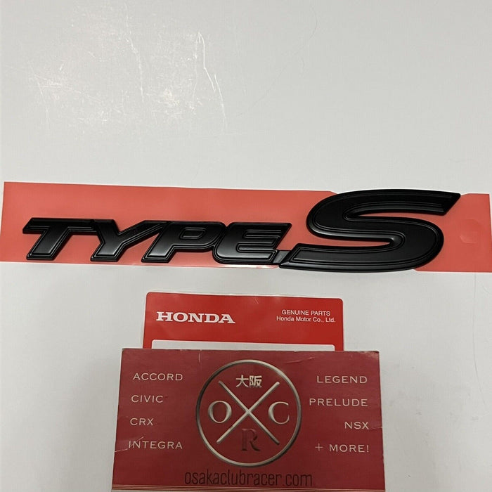 Genuine OEM Honda S2000 Type S Rear Emblem BLACK Badge 00-09 JDM AP2 CR NEW OE