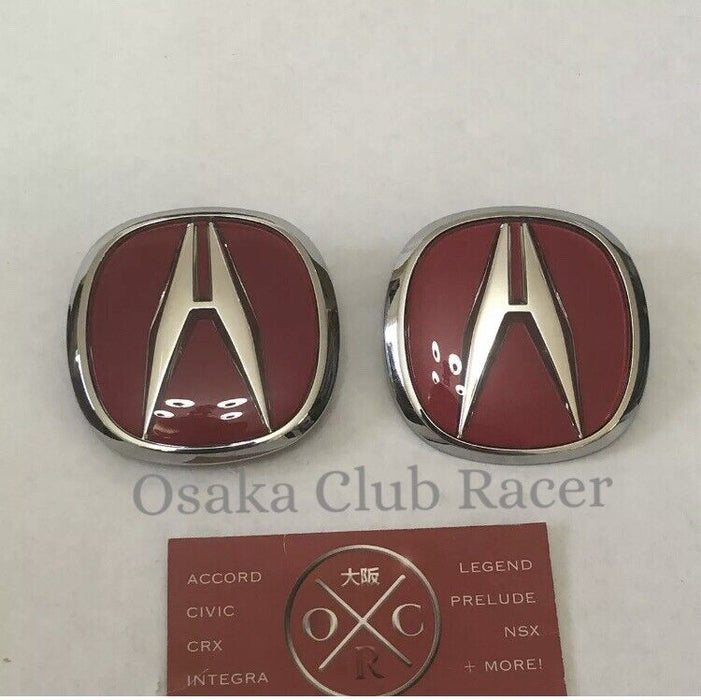 New OEM DC2 Acura Integra Type R Red Emblem Set Badges 97-01 98 00 Front & Rear