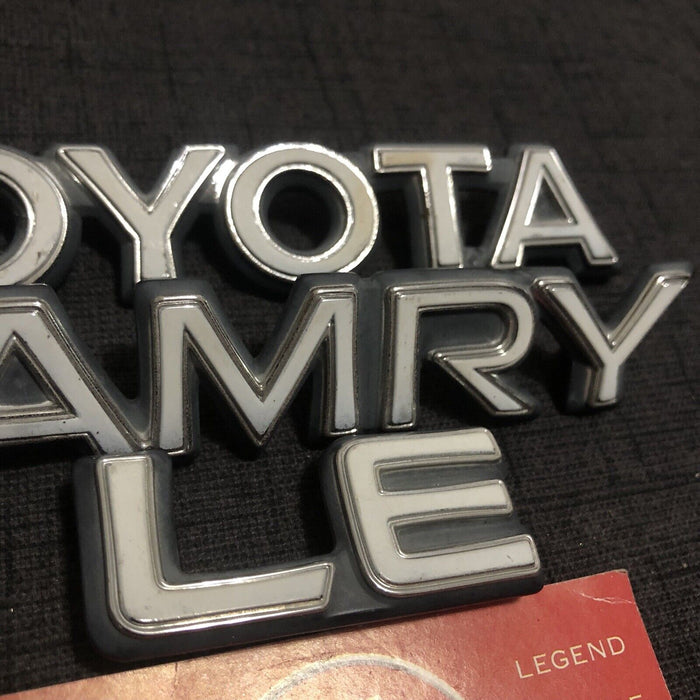 Toyota Camry LE OEM Emblems Rear Badges USDM 87-91 88 89 90 V20 Rare Vintage