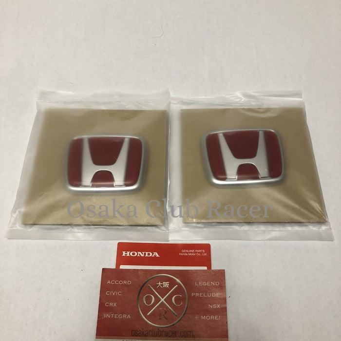 New OEM EK9 Honda Civic Type R Red Emblem Set Front & Rear Badges Post-Facelift