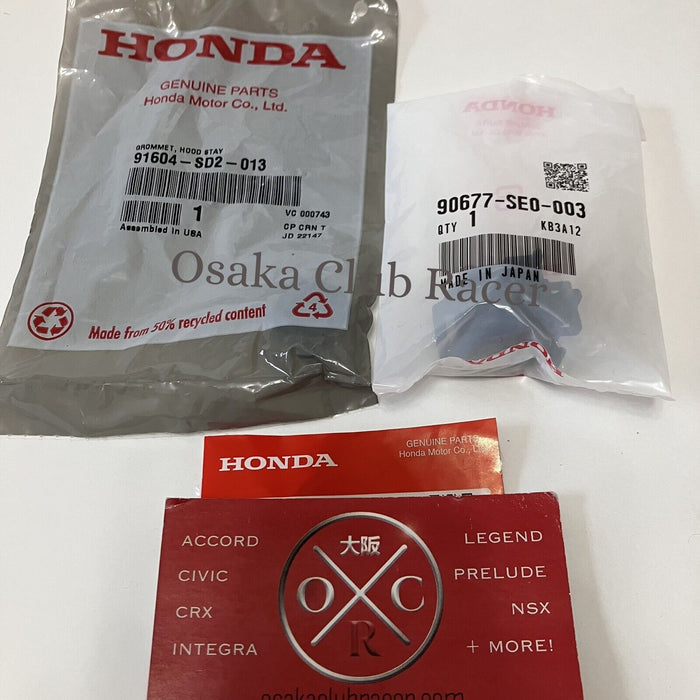 New Genuine OEM 88-89 Honda Prelude Hood Prop Rod Holder Clip & Stay Grommet 3G