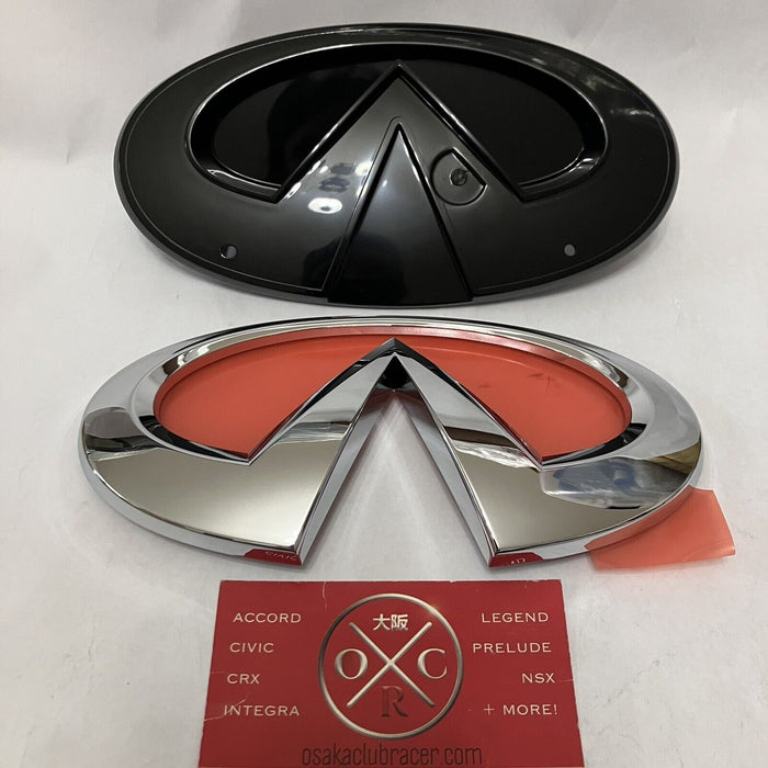 New Genuine OEM 14-17 Infiniti Q50 Front Grille Emblem & Base Mount Badge Logo