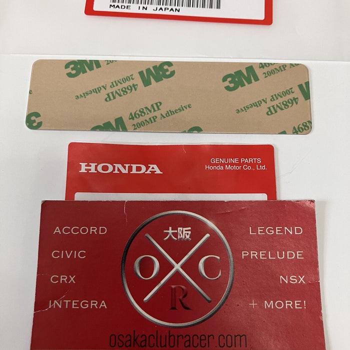 Genuine OEM 16-21 Honda Civic Earth Dreams Engine Emblem Valve Cover Turbo Badge