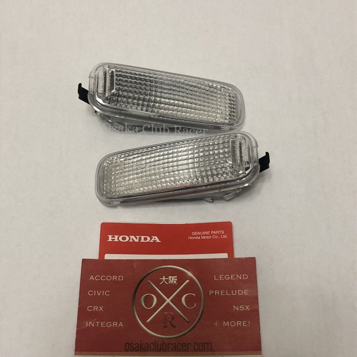 Genuine OEM 92-96 97-01 Honda Prelude Clear Side Marker Turn Signal Lights JDM