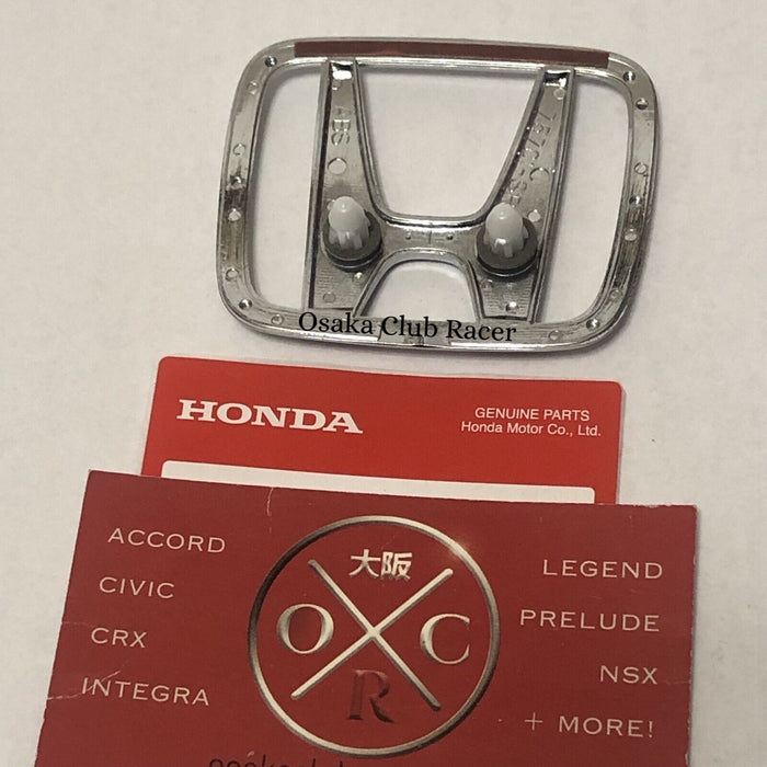 New OEM Honda Integra JDM Front Emblem H Badge 95-01 Si VTEC Genuine 96 97 98 99