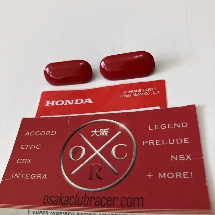 OE Honda 00-09 S2000 Front License Plate Mounting Hole PLUG Caps New Formula Red