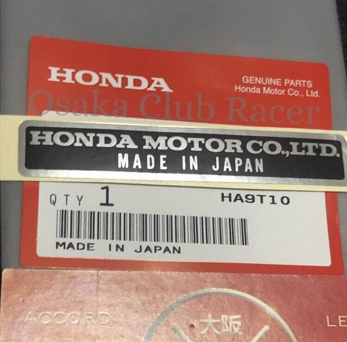 OEM Honda Motor Company Engine Bay Decal Made In Japan JDM Acura Integra RSX TSX