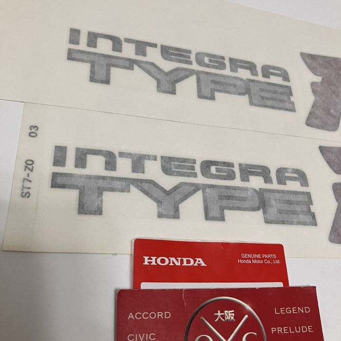 GENUINE OEM DC2 Acura Integra Type R Side Decal Set Black Outline USDM 97-01 DB8