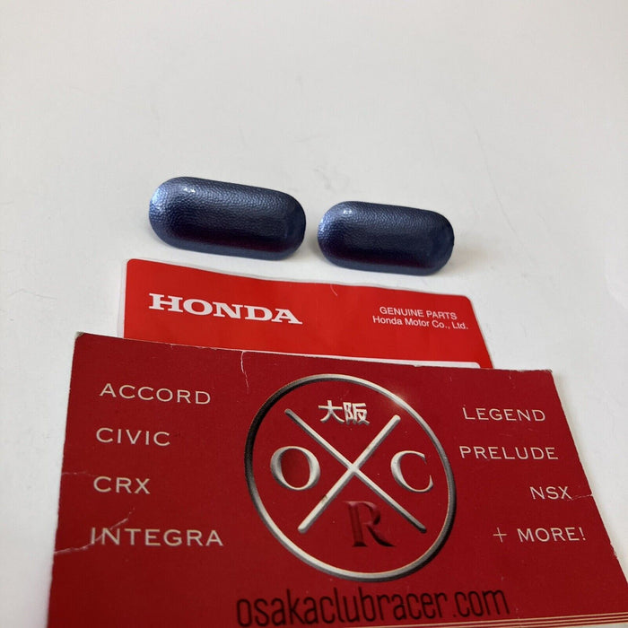 OEM Honda 00-09 S2000 Front License Plate Mounting Hole PLUGS Caps Suzuka Blue