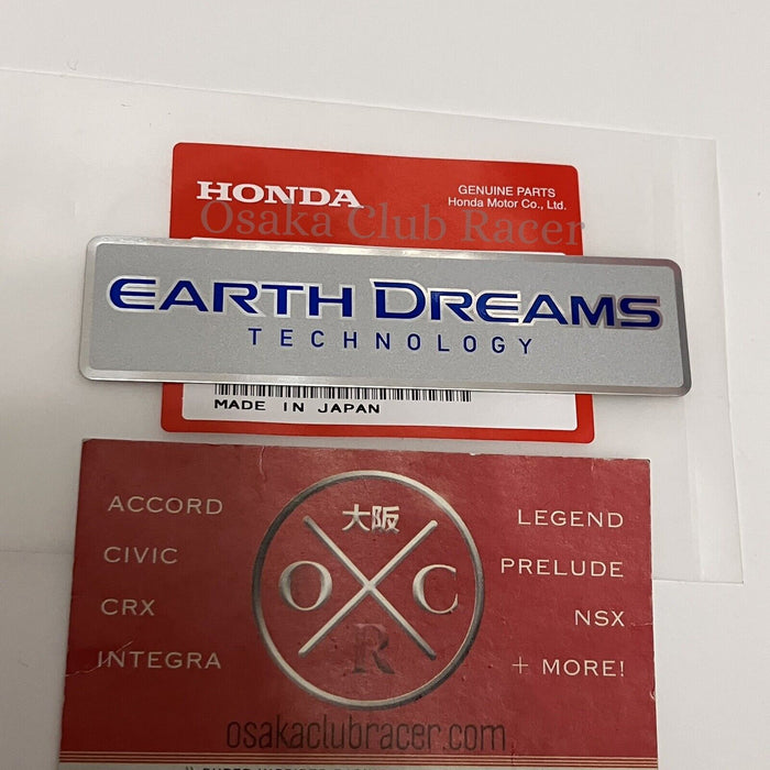 Genuine OEM Honda Earth Dreams Technology Emblem Badge Rear Side Engine JDM New