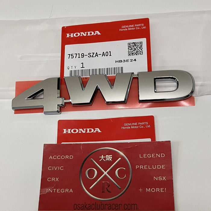 New GENUINE OEM Honda 4WD Emblem 09-15 Pilot 09-14 Ridgeline 09-11 Element CR-V