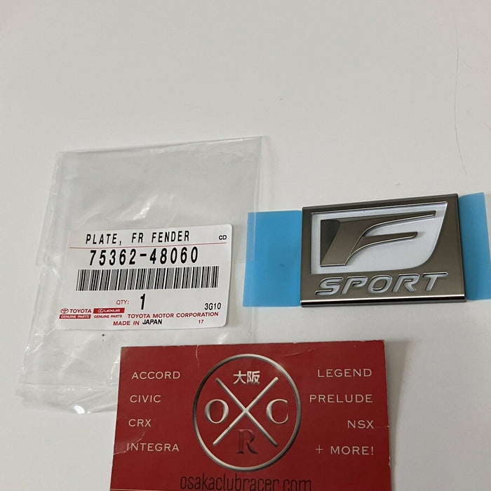 New Genuine OEM 16-22 Lexus RX350 450 F-Sport Fender Emblem Brand New 7536248060