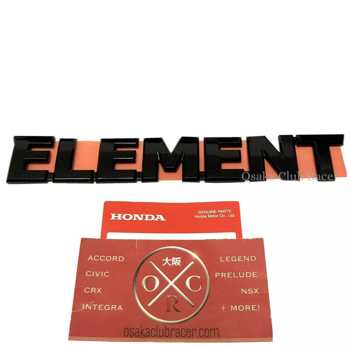 New OEM 2007-08 Honda Element SC Rear Emblem Black Badge Genuine JDM USDM 03-11