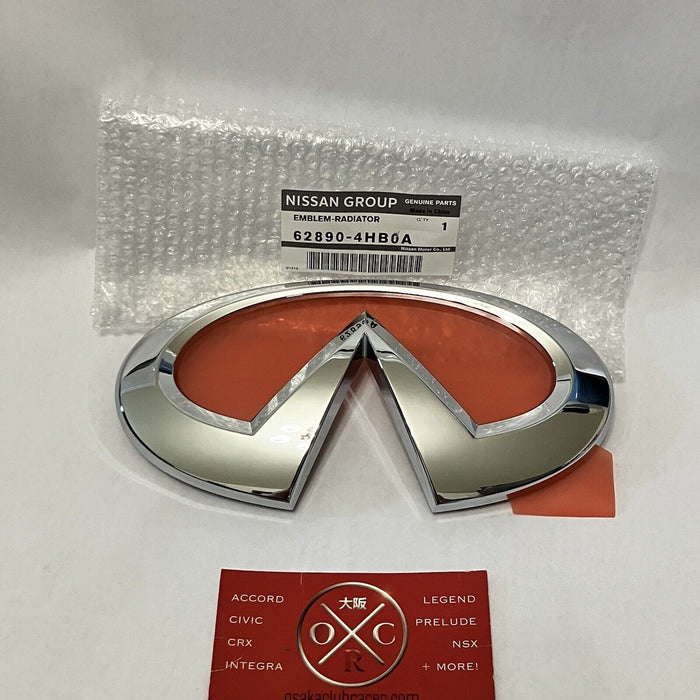 New Genuine OEM Infiniti Front Grille Emblem 14-22 Q50 16-17 EX37 Badge Logo