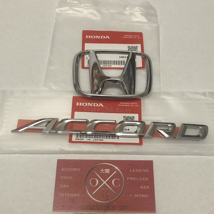 New OEM JDM CL7 Honda Accord Euro R Rear Emblem Set + Grille Badge CL9 Acura TSX