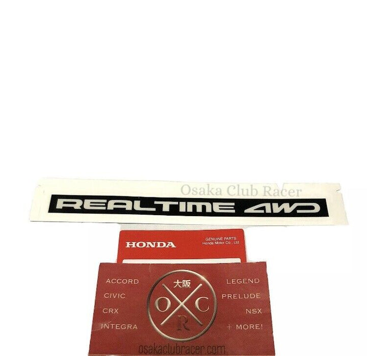 New OEM Honda Element CR-V Realtime 4WD Decal Rear Windsheld Sticker Genuine