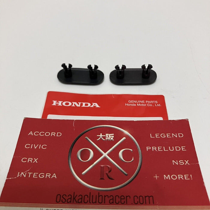 OEM Honda 00-09 S2000 Front License Plate Mounting Hole PLUGS Caps BERLINA BLACK