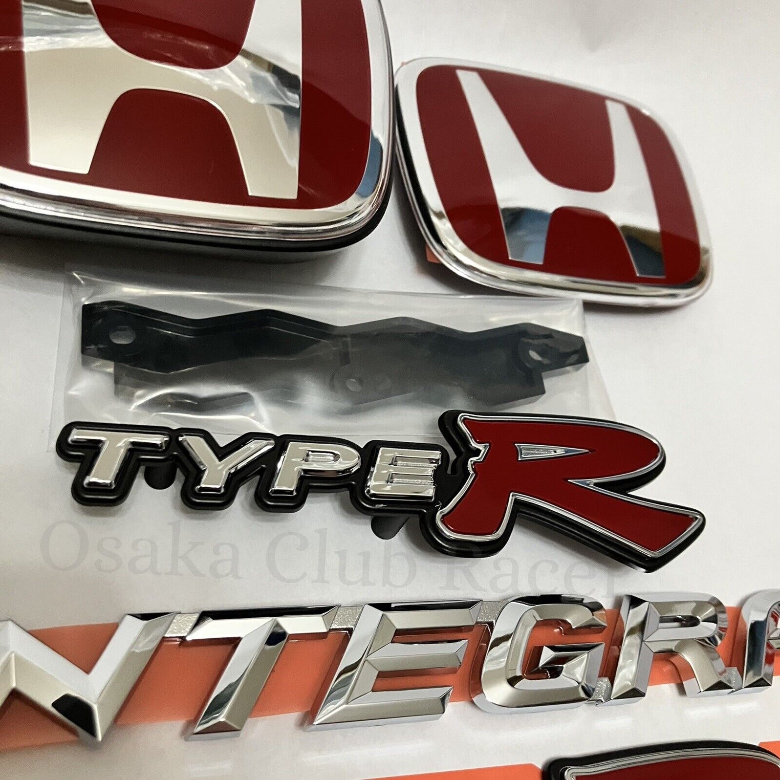 OEM DC5 Honda Integra Type R JDM Emblem Set Front & Rear Badges 05-06 ...