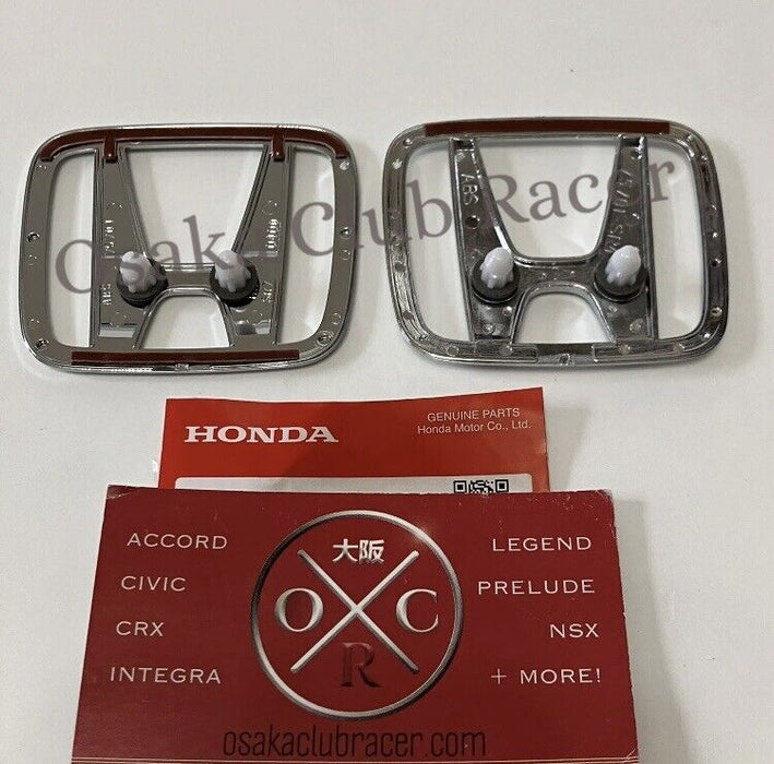 OEM Honda Integra Front & Rear Emblems Badge DC2 94-01 *JDM Front End Coupe ONLY