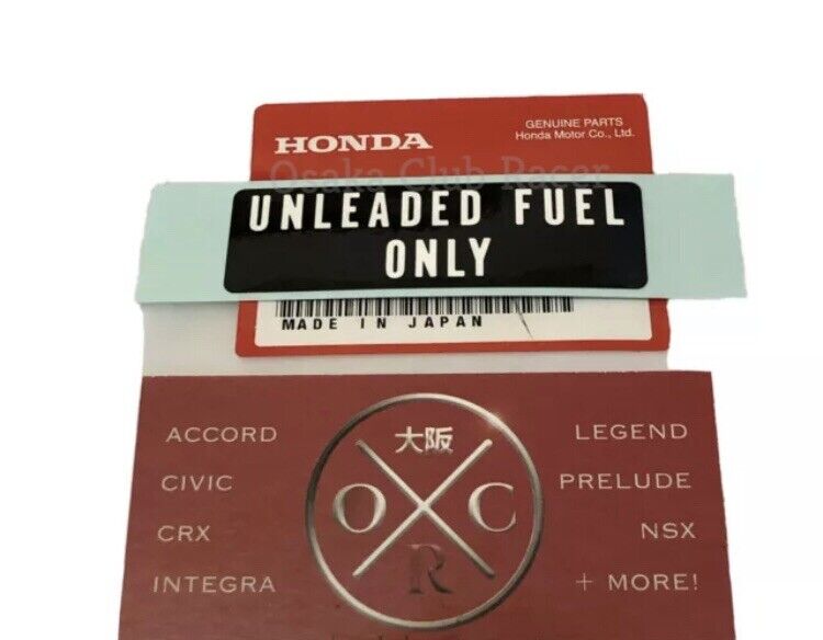 OEM Honda Unleaded Fuel Only Gas Cap Decal USDM Civic Si Integra Prelude CRX NSX