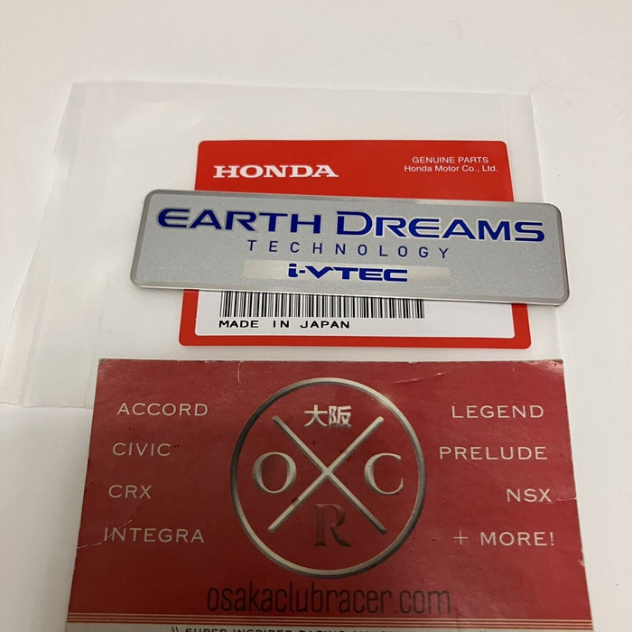 Genuine OEM 16-21 Honda Civic Earth Dreams i-VTEC Engine Head Emblem Badge NEW