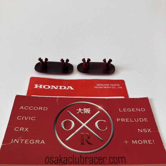 OE Honda 00-09 S2000 Front License Plate Mounting Hole PLUG Caps New Formula Red