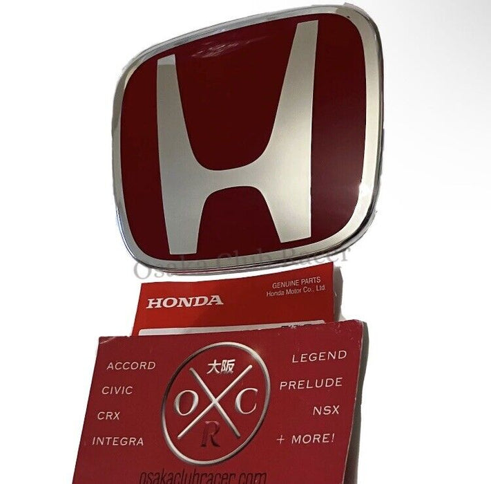 New GENUINE OEM FL5 Honda Civic Type R Rear Emblem Badge Red H Logo 2023+