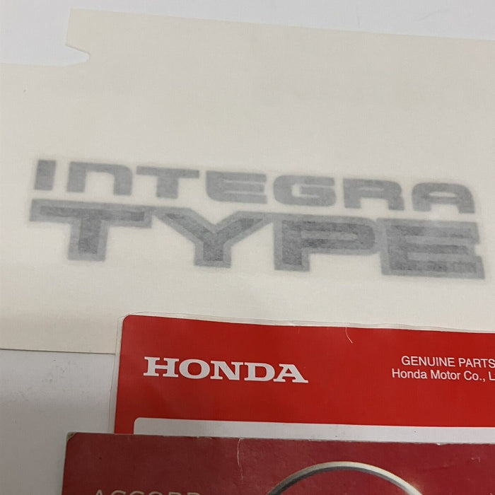 GENUINE OEM DC2 Acura Integra Type R Rear Decal Silver Outline USDM JDM 97-01 96