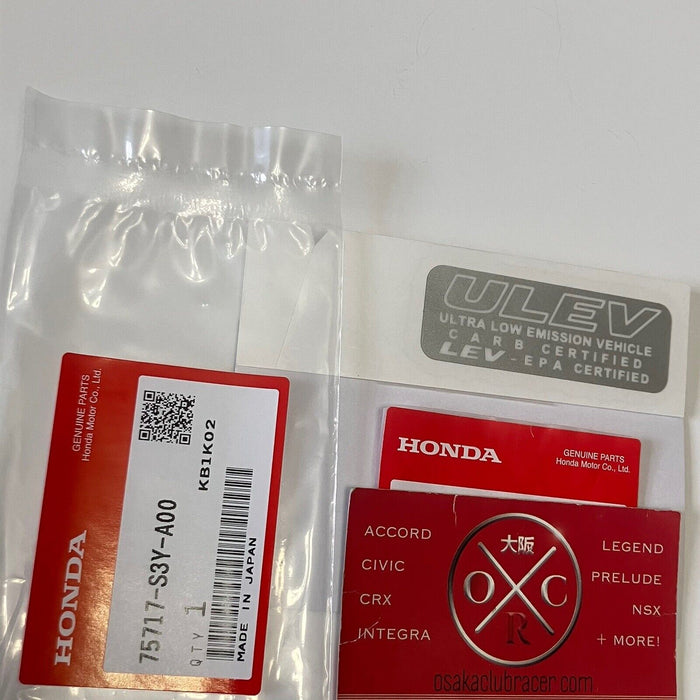 Genuine OEM Honda Insight ULEV Side Glass Decal ZE1 00-06 Sticker Logo New Rare Osaka Club Racer Osaka Clu