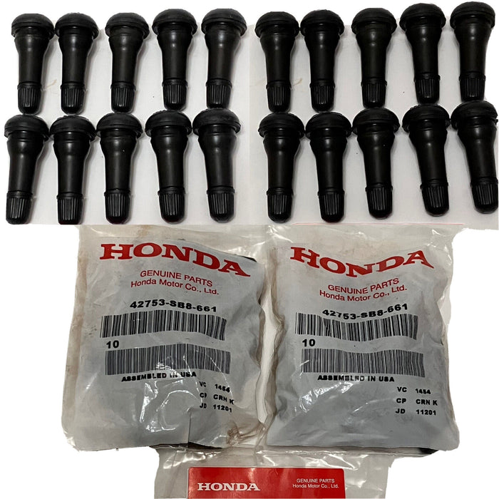 New Genuine OEM Honda Tire Valve Stem Schrader Valve 20-Pack Set 42753-SB8-661