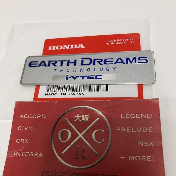 Genuine OEM 16-21 Honda Civic Earth Dreams i-VTEC Engine Head Emblem Badge NEW