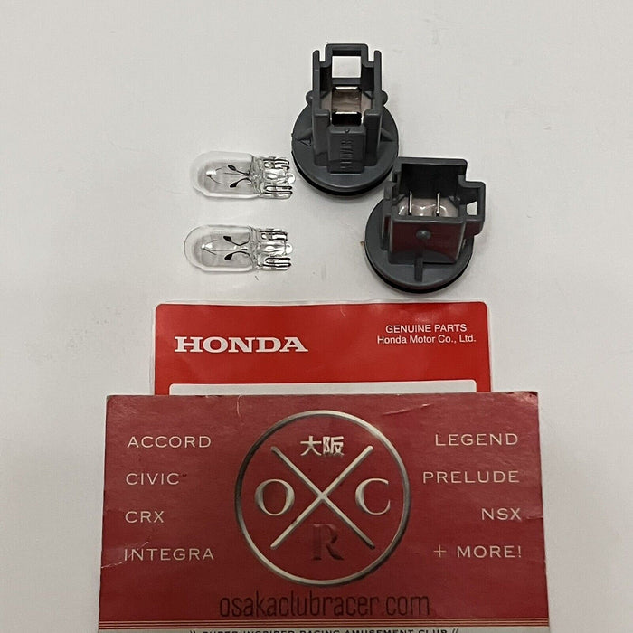 GENUINE OEM Honda S2000 Side Marker Socket & CLEAR Bulb Set Of 2 00-09 USDM JDM