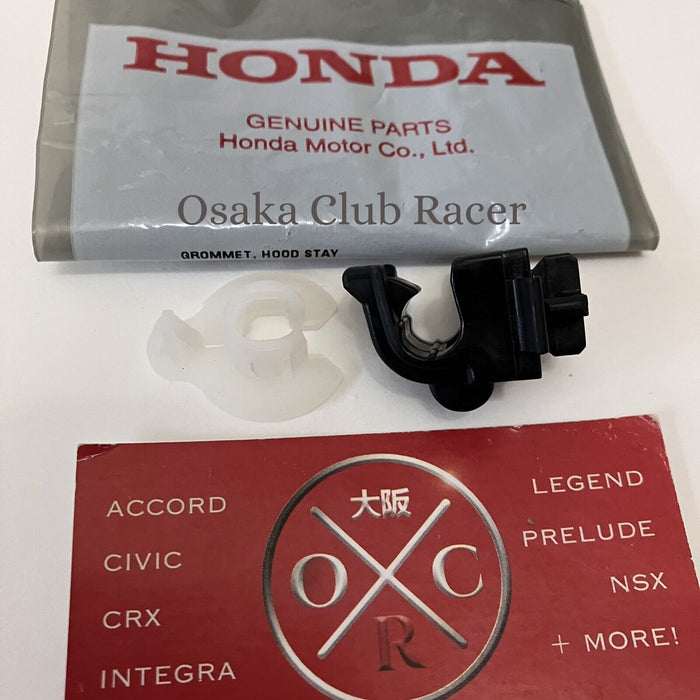 New Genuine OEM 88-89 Honda Prelude Hood Prop Rod Holder Clip & Stay Grommet 3G