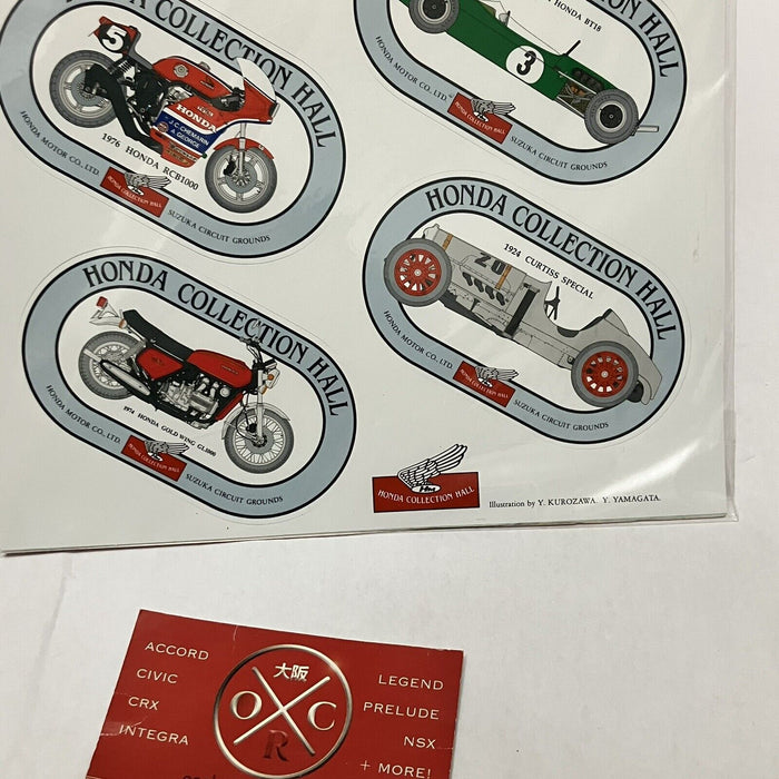 Honda Collection Sticker Set CB400 Four RCB1000 GL1000 Brabham Lotus 99T Curtiss